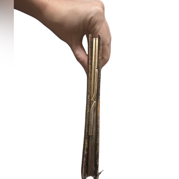 Burberry Vintage Kisslock Nova Check Beige Canvas Leather Wallet - Picture 5 of 10